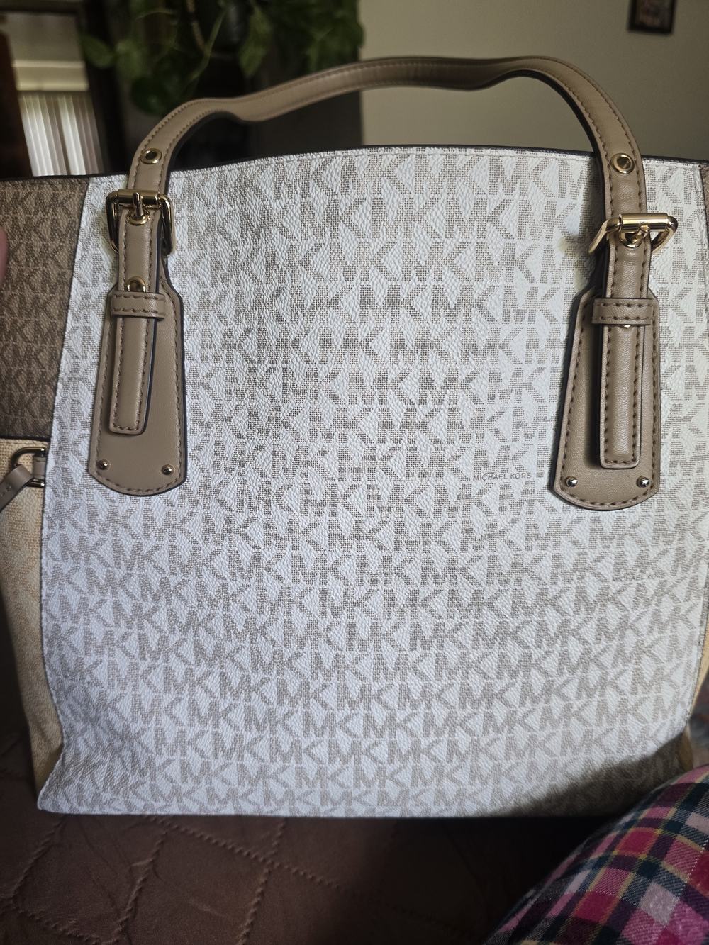 Michael Kors Beige Logo Tote Bag